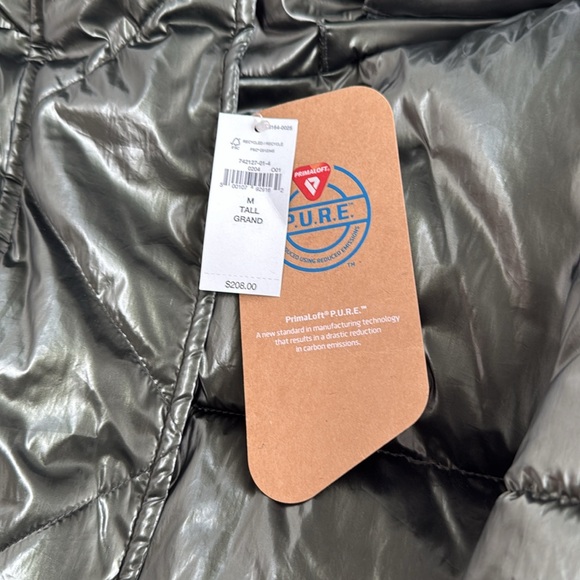 GAP  Metallic Gray Puffer Jacket - Picture 2 of 5